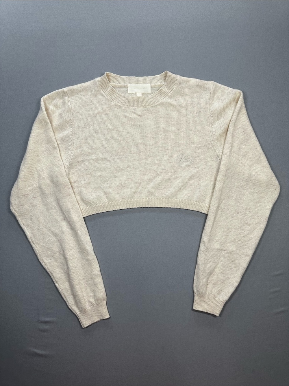 My Mum Made It Cropped Knit Soft Crew Sweater, MMMI - Womens Small/Medium